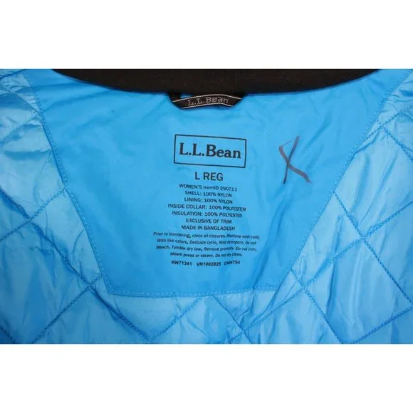 LL Bean Blue Jay Nylon Rugged Ridge Waterproof Breathable Hooded Parka L - Picture 5 of 10